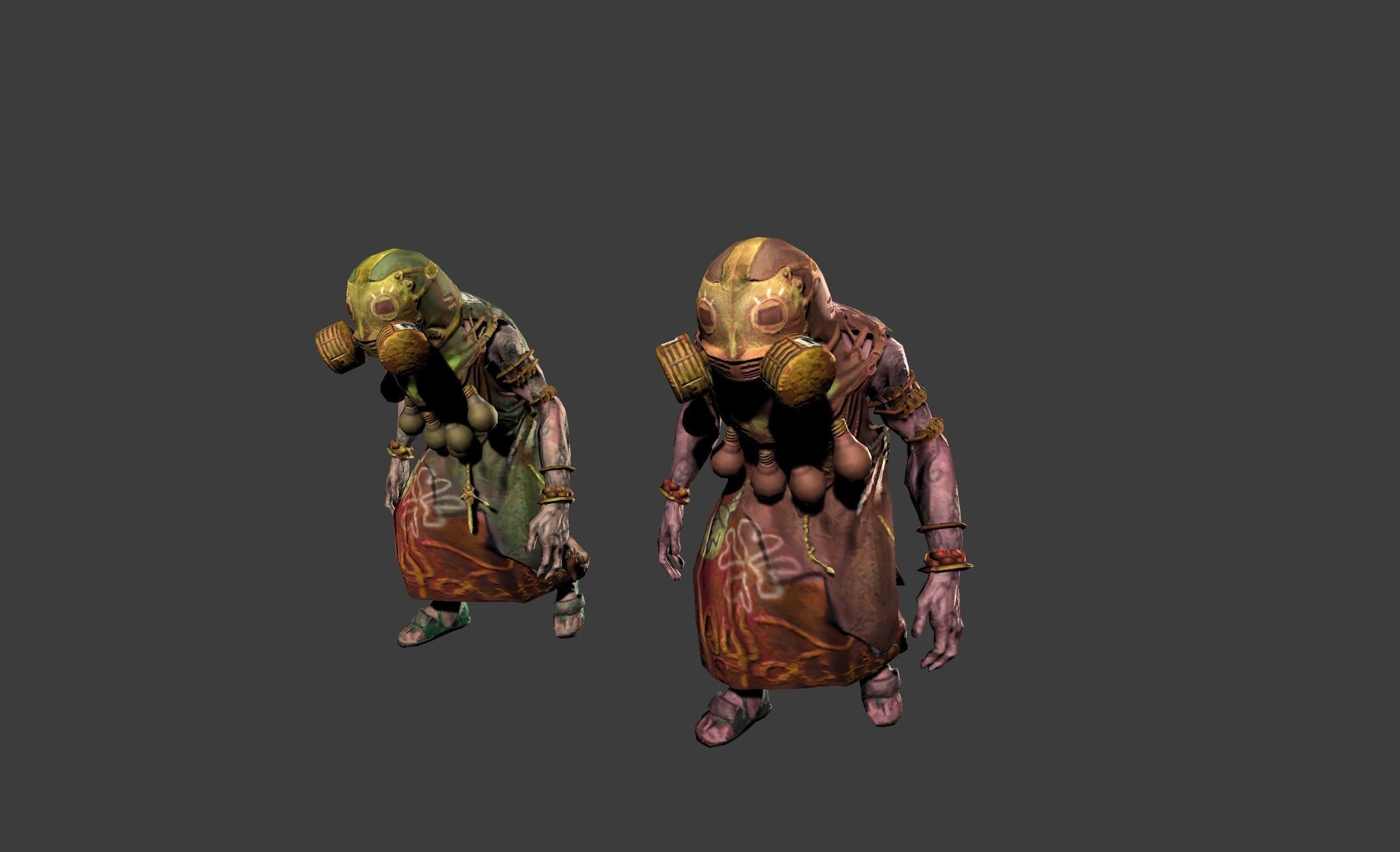 Mutant Troll Shaman Low-poly 3D model_16