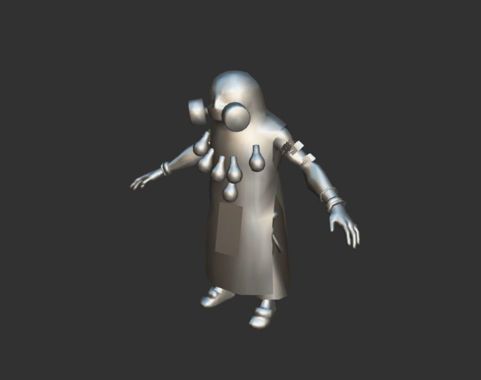 Mutant Troll Shaman Low-poly 3D model_4