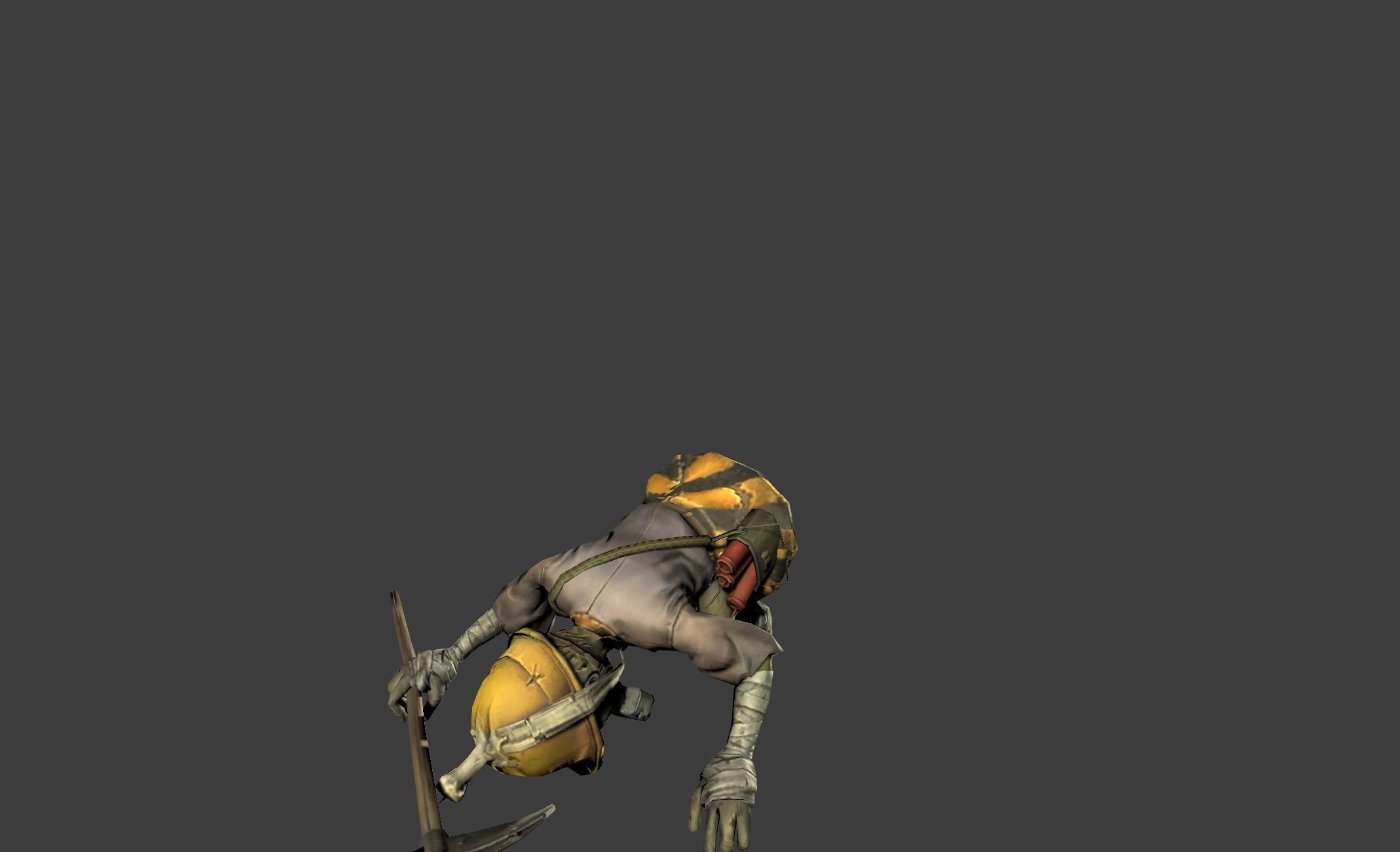 Mutant Troll Miner Low-poly 3D model_9