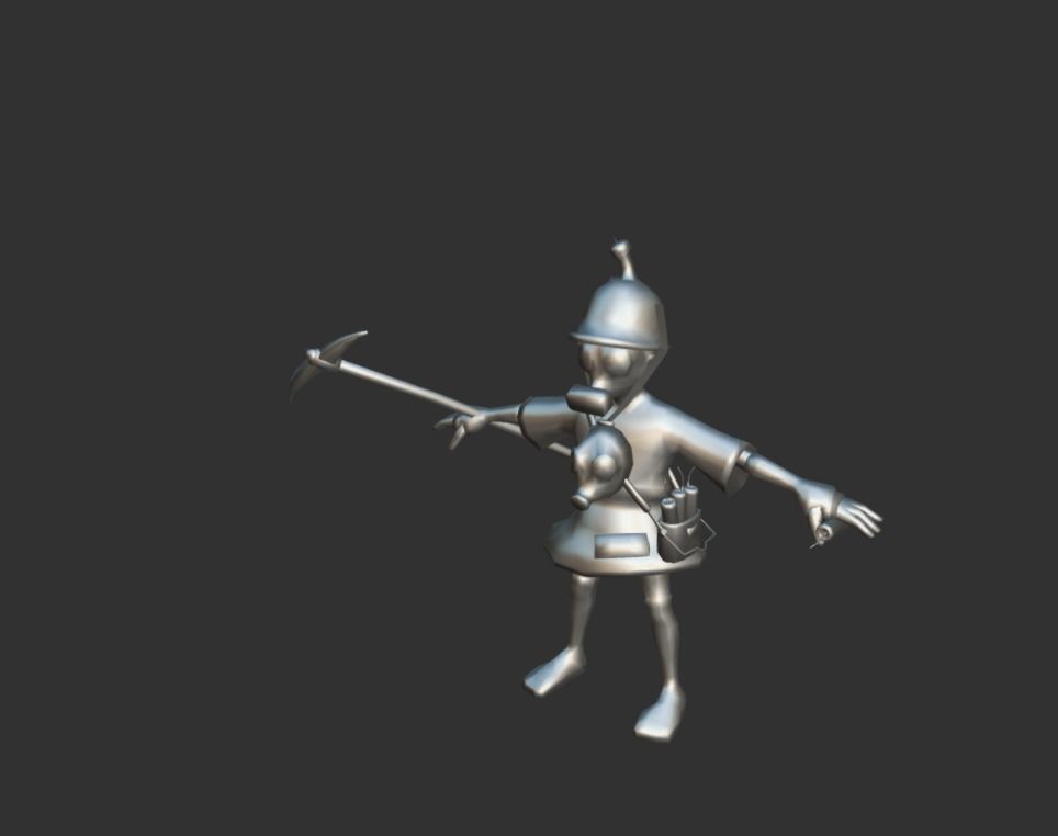 Mutant Troll Miner Low-poly 3D model_4