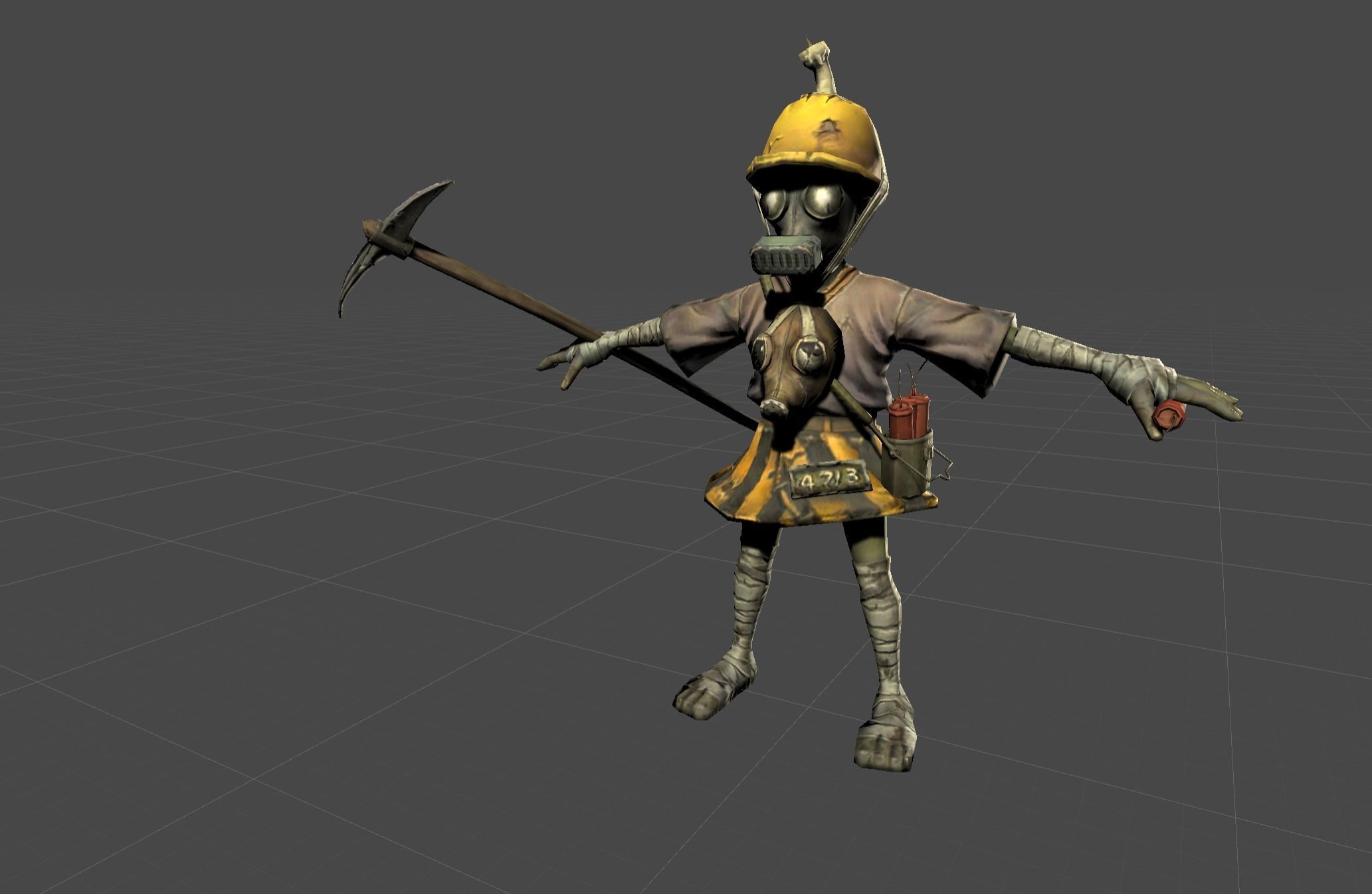 Mutant Troll Miner Low-poly 3D model_12