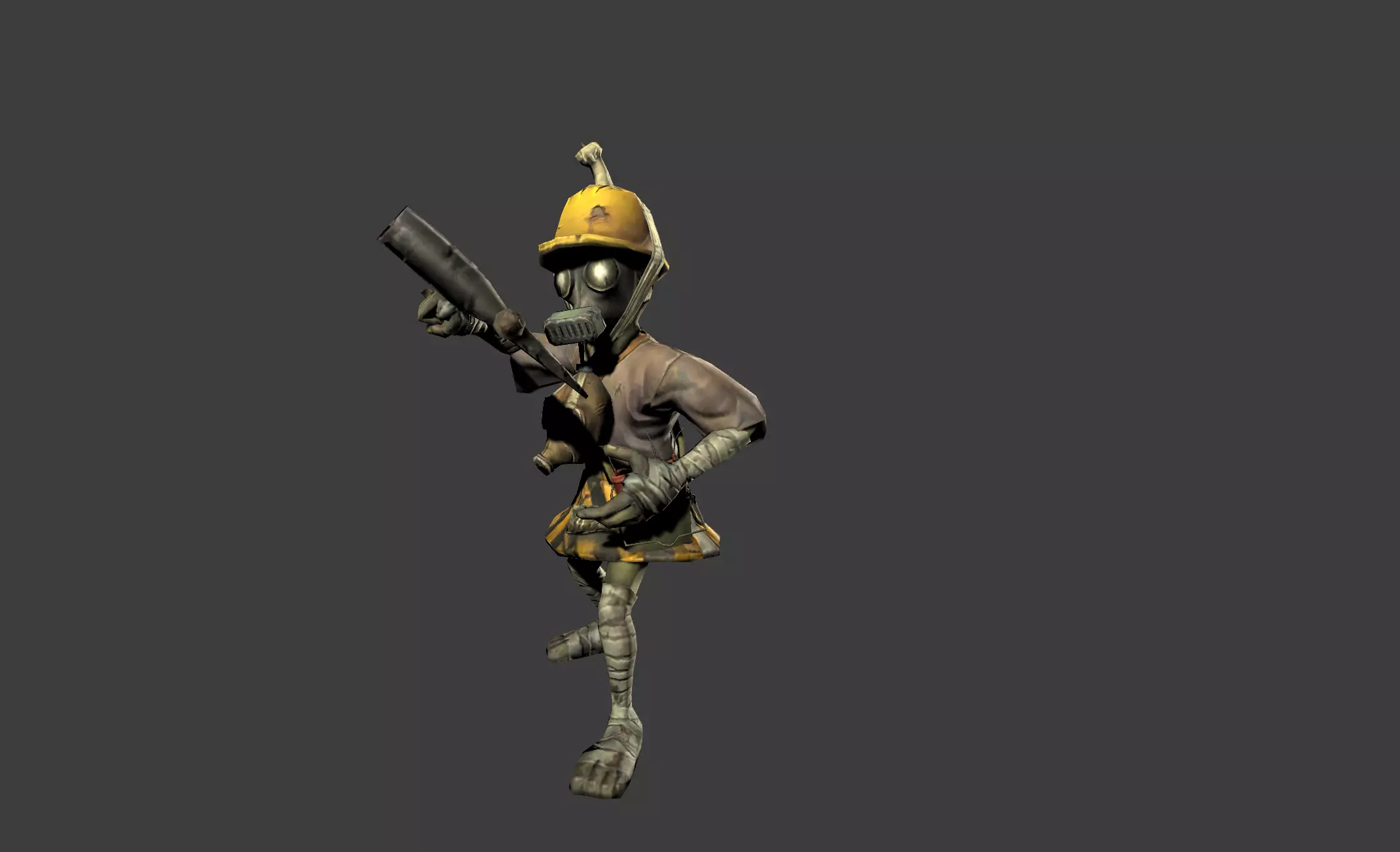 Mutant Troll Miner Low-poly 3D model_0