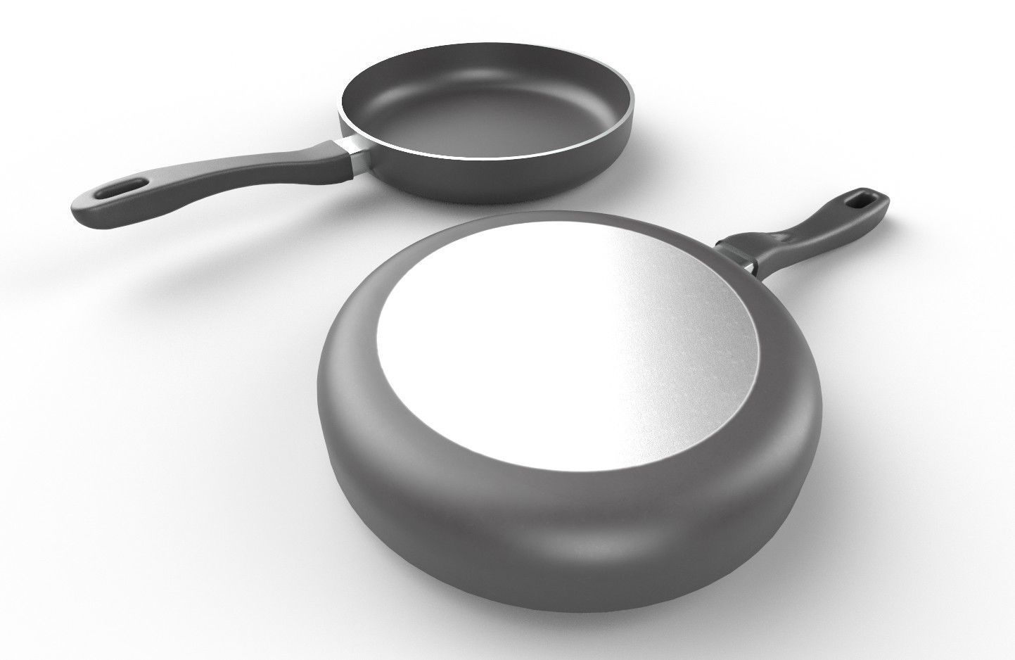 Frying Pan 01 Low-poly 3D model_3