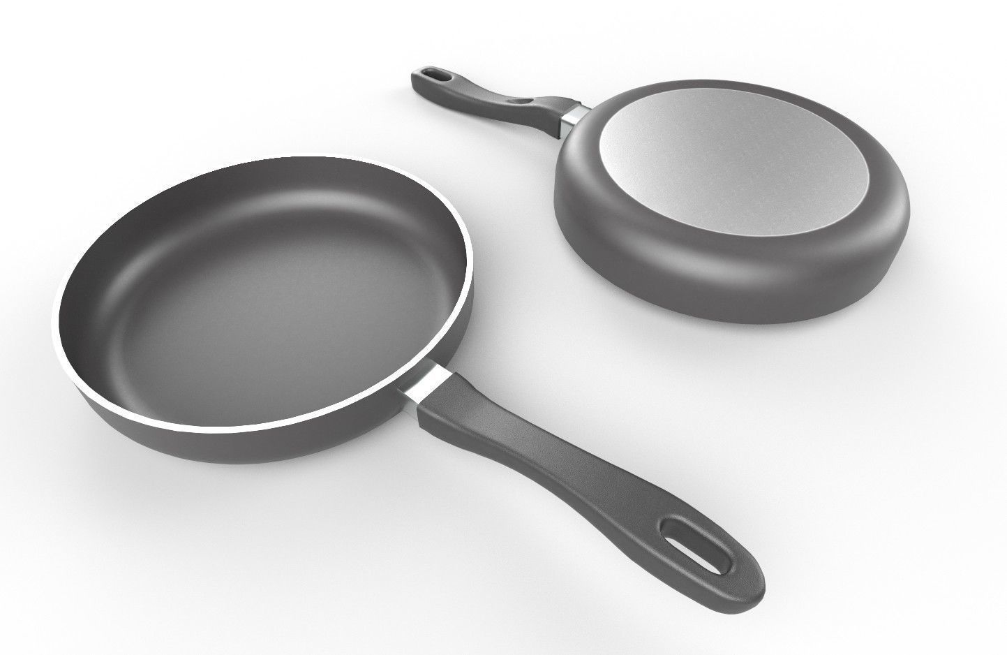 Frying Pan 01 Low-poly 3D model_2