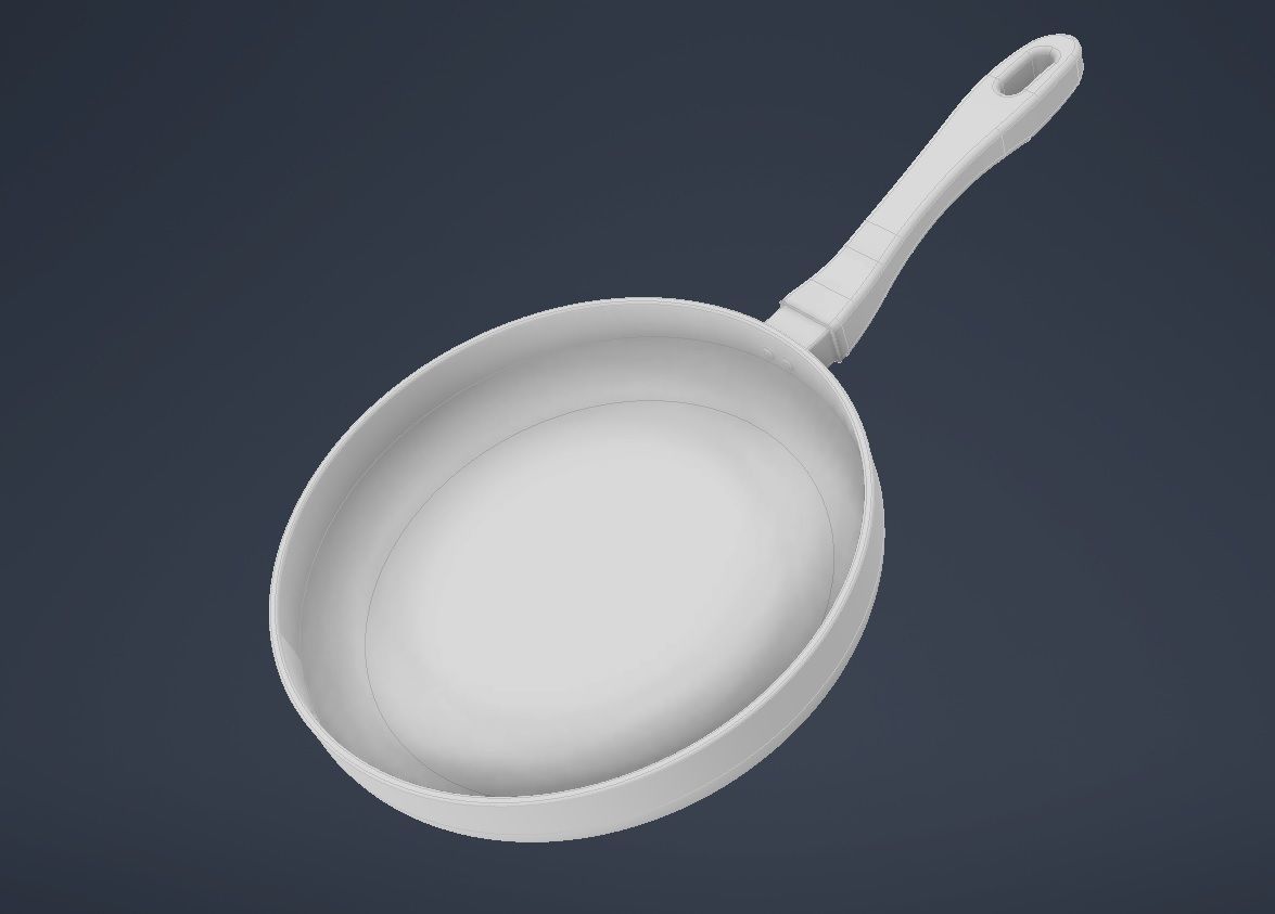Frying Pan 01 Low-poly 3D model_12
