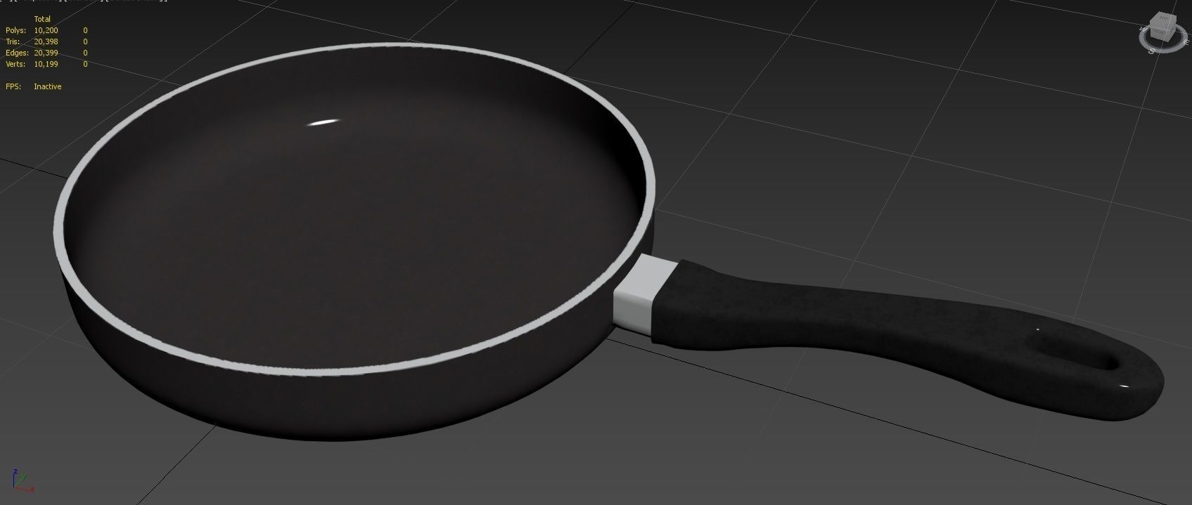Frying Pan 01 Low-poly 3D model_14