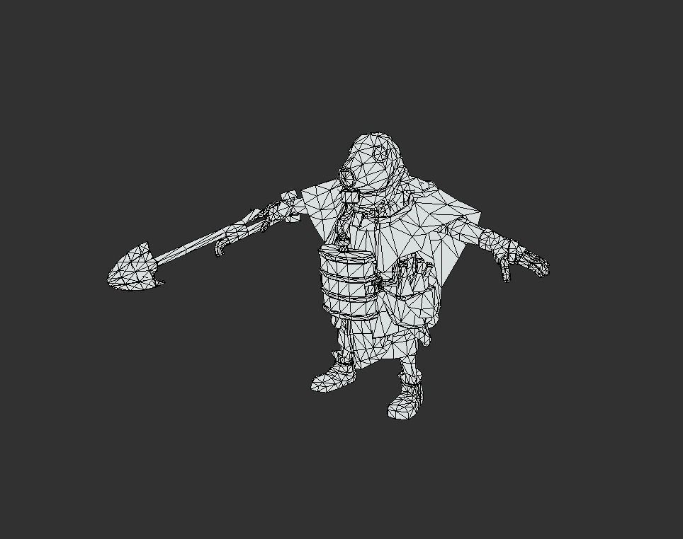 Mutant Troll Worker Low-poly 3D model_5