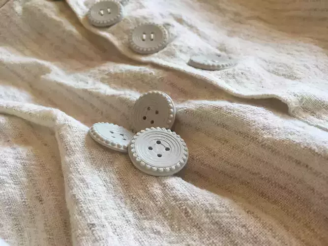 customizable Button with beaded edge 3D print model