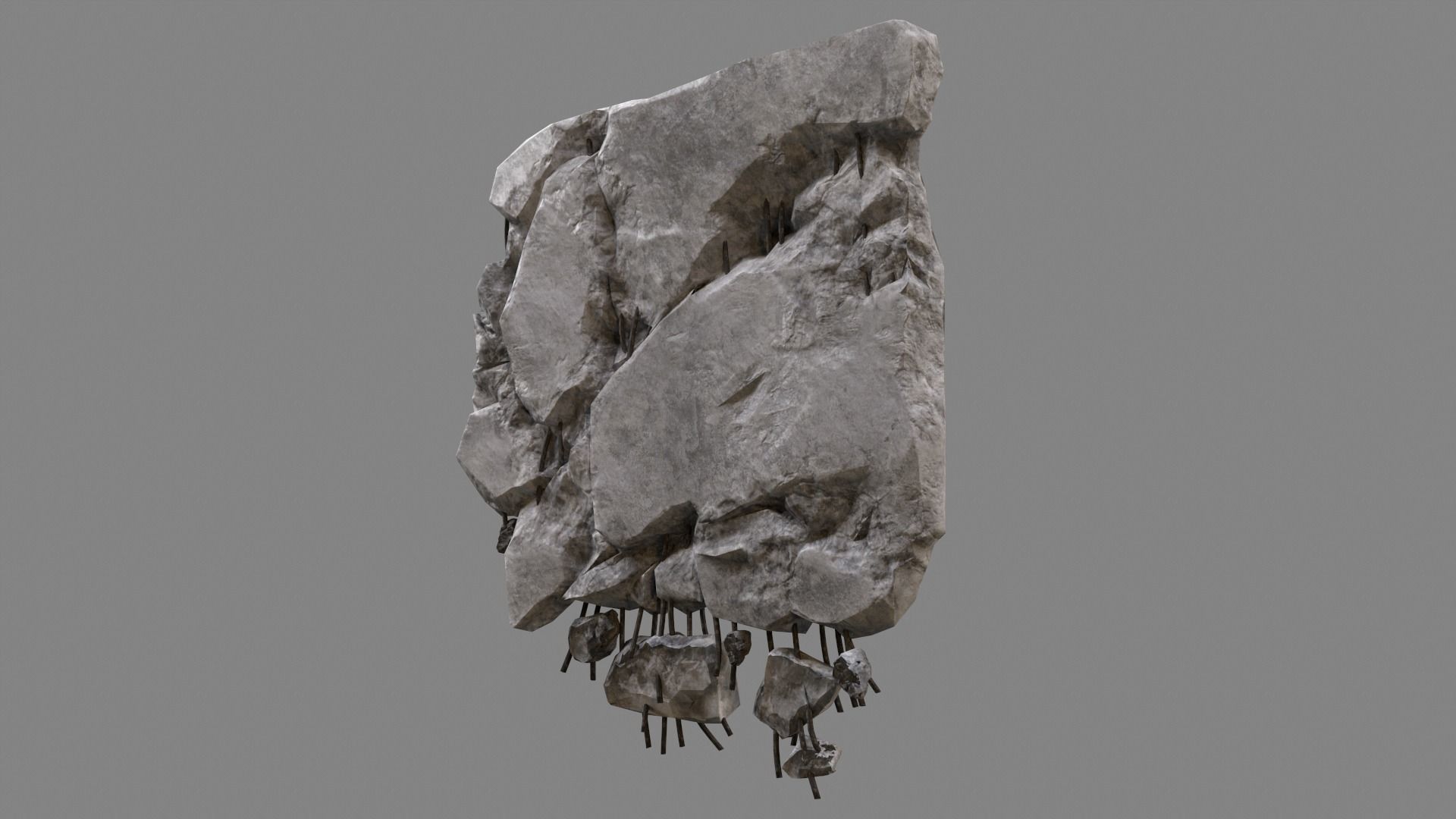 Concrete Debris 06 v2 Low-poly 3D model_3