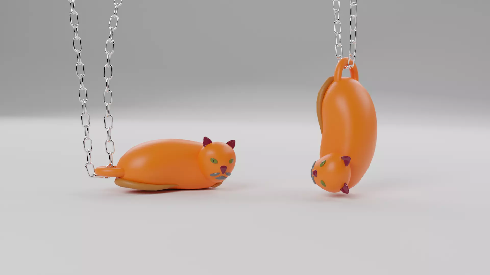 cute keychain Cat Volt Free 3D print model