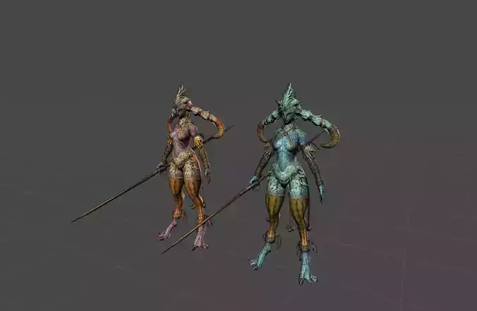 Alien Avatar Amazon Low-poly 3D model