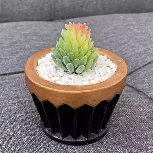Modern Geometric Planter Pot - 3D printed mold