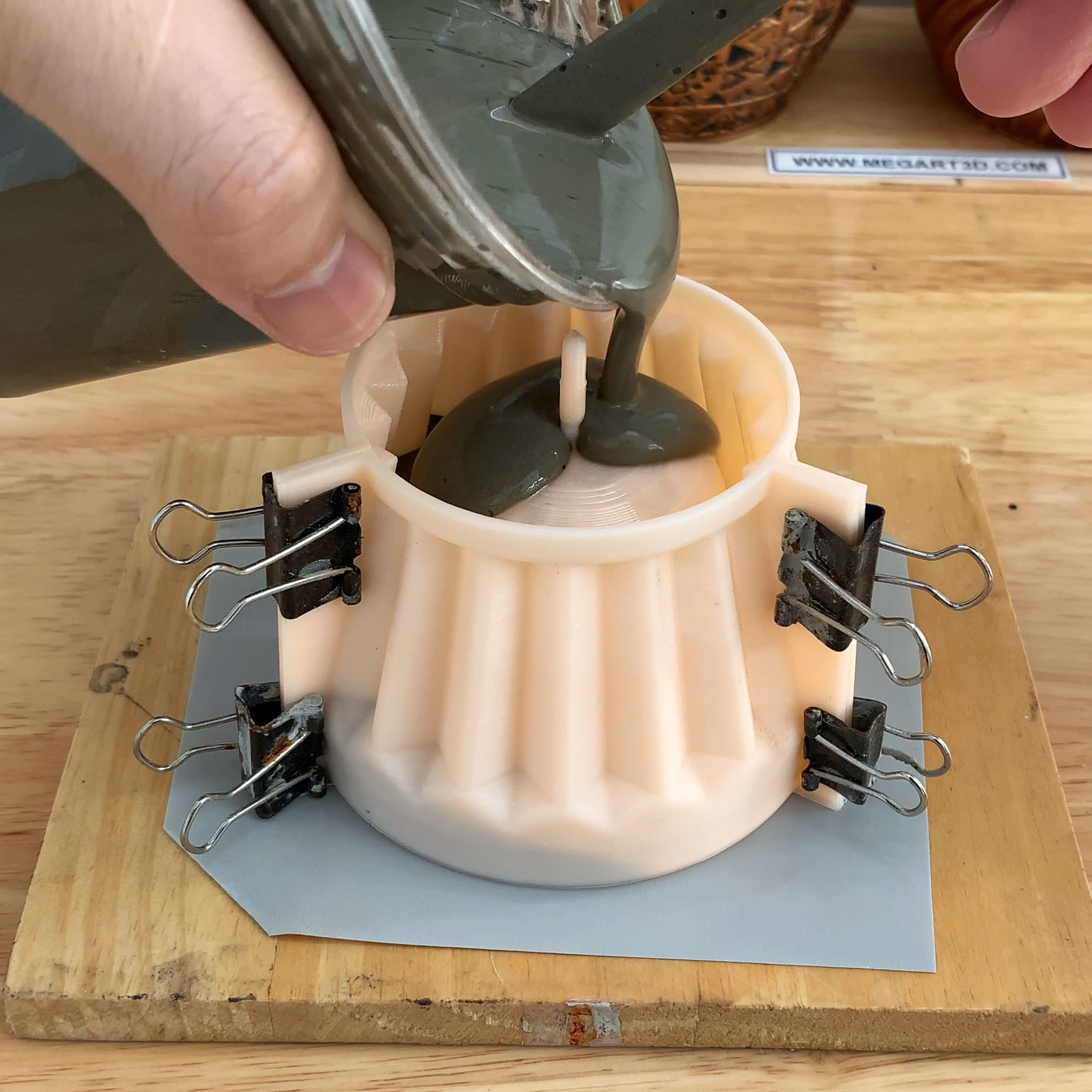 Modern Geometric Planter Pot - 3D printed mold 3D print model_2