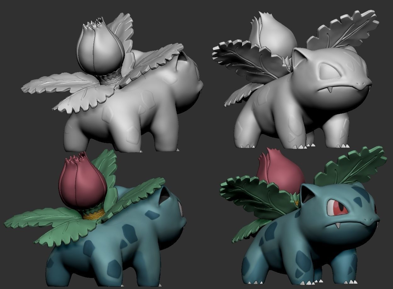 Ivysaur pokemon 3D model_14