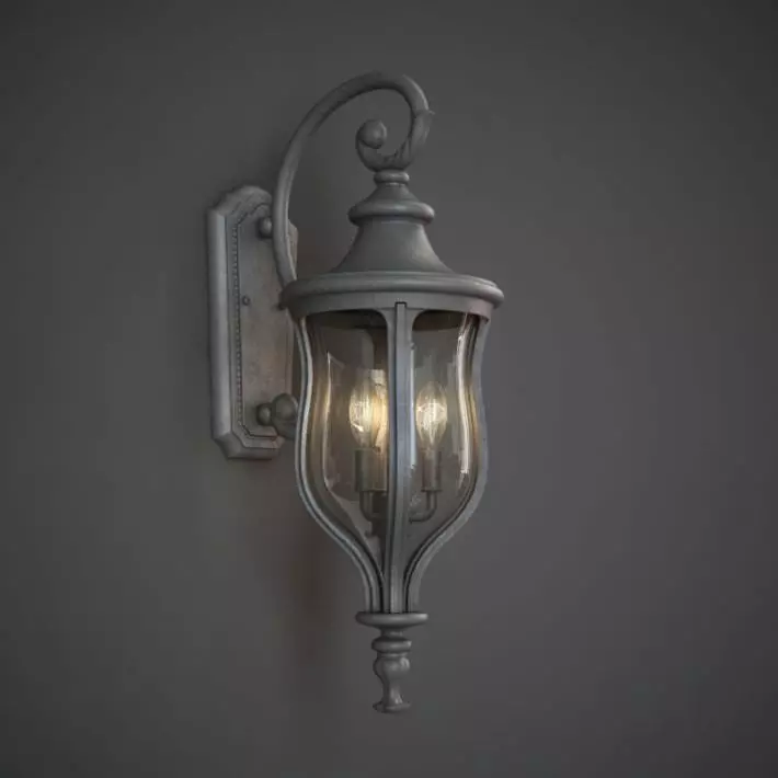 Antique Style Porch Lamp 3D model_0