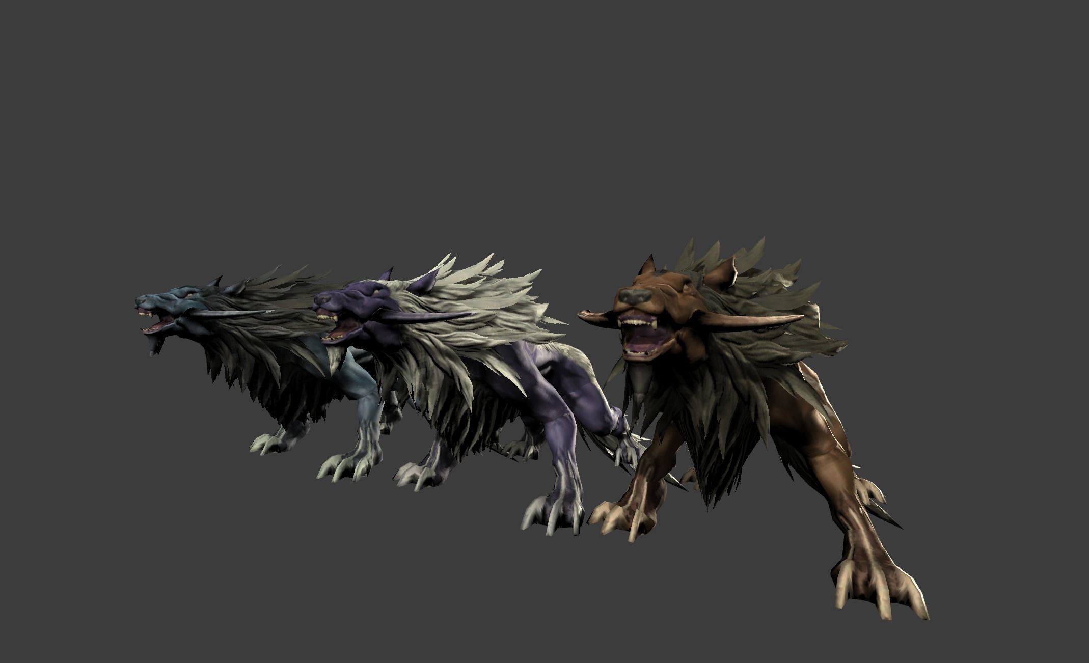 Beast Wolf Mutant Low-poly 3D model_14