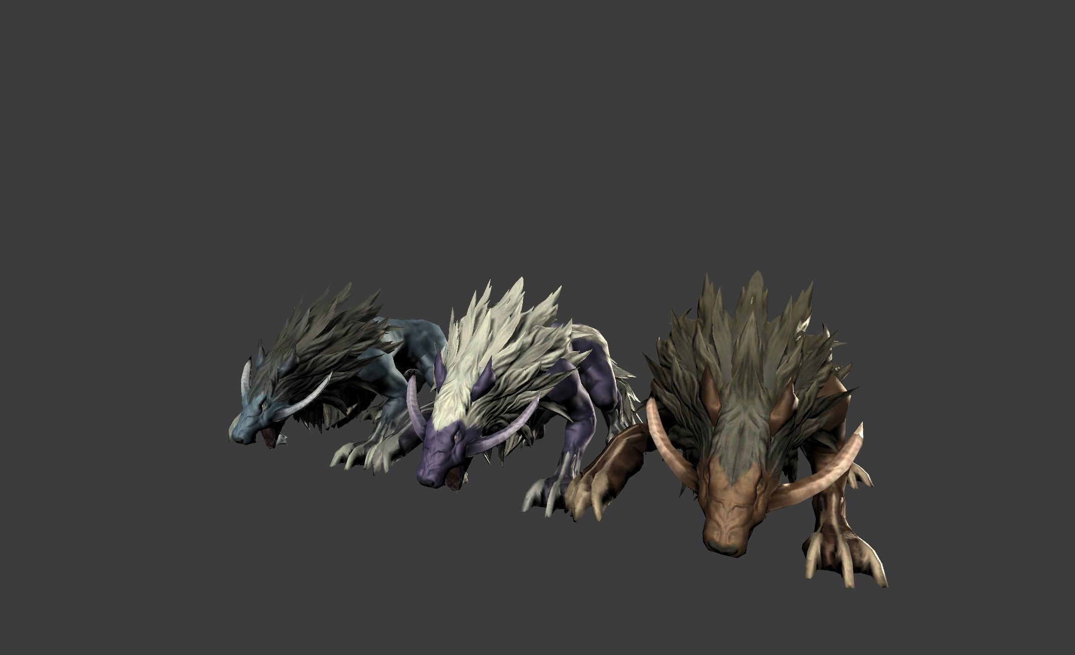 Beast Wolf Mutant Low-poly 3D model_7