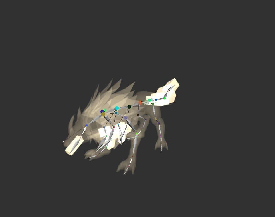 Beast Wolf Mutant Low-poly 3D model_1
