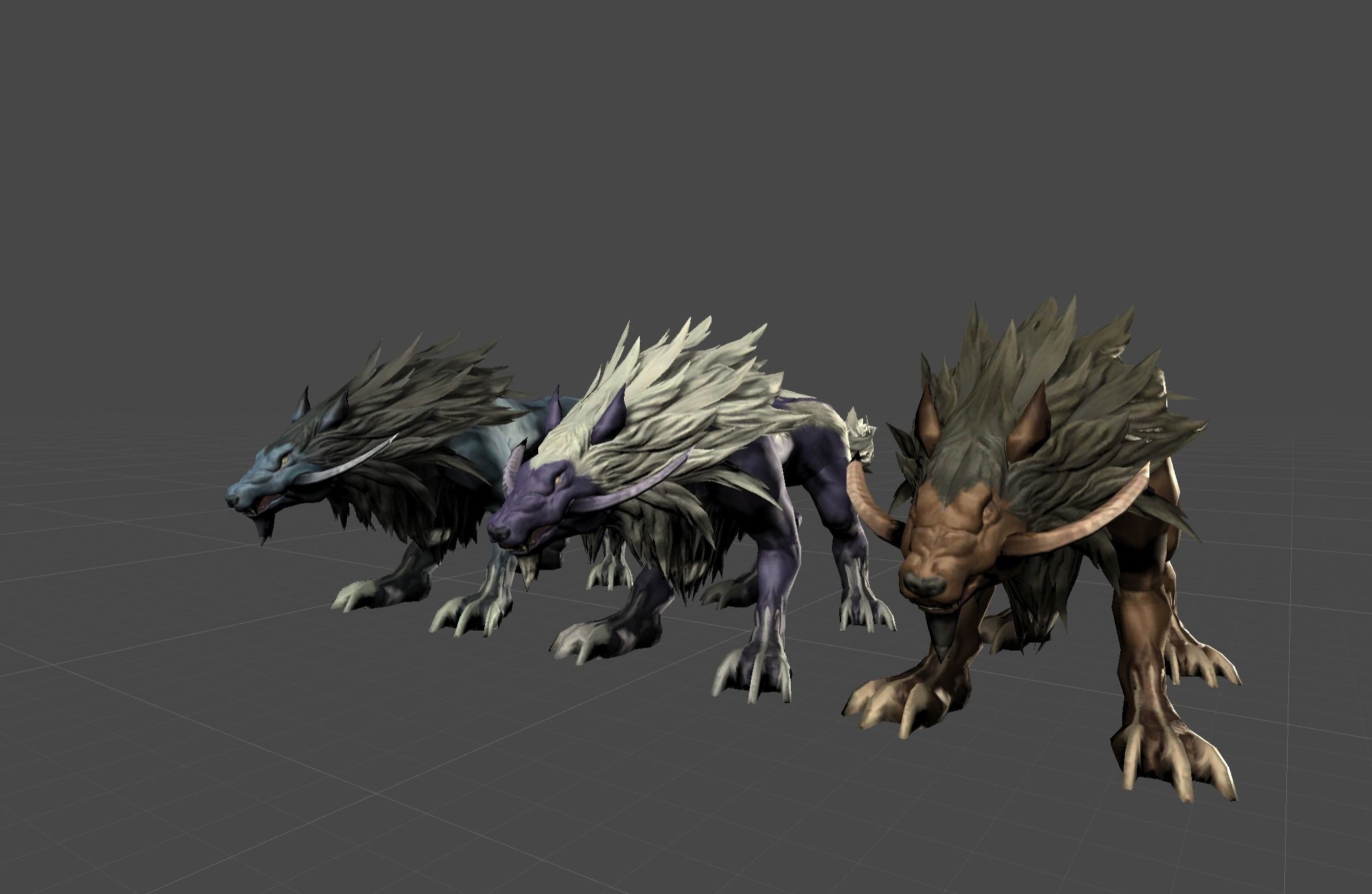 Beast Wolf Mutant Low-poly 3D model_9