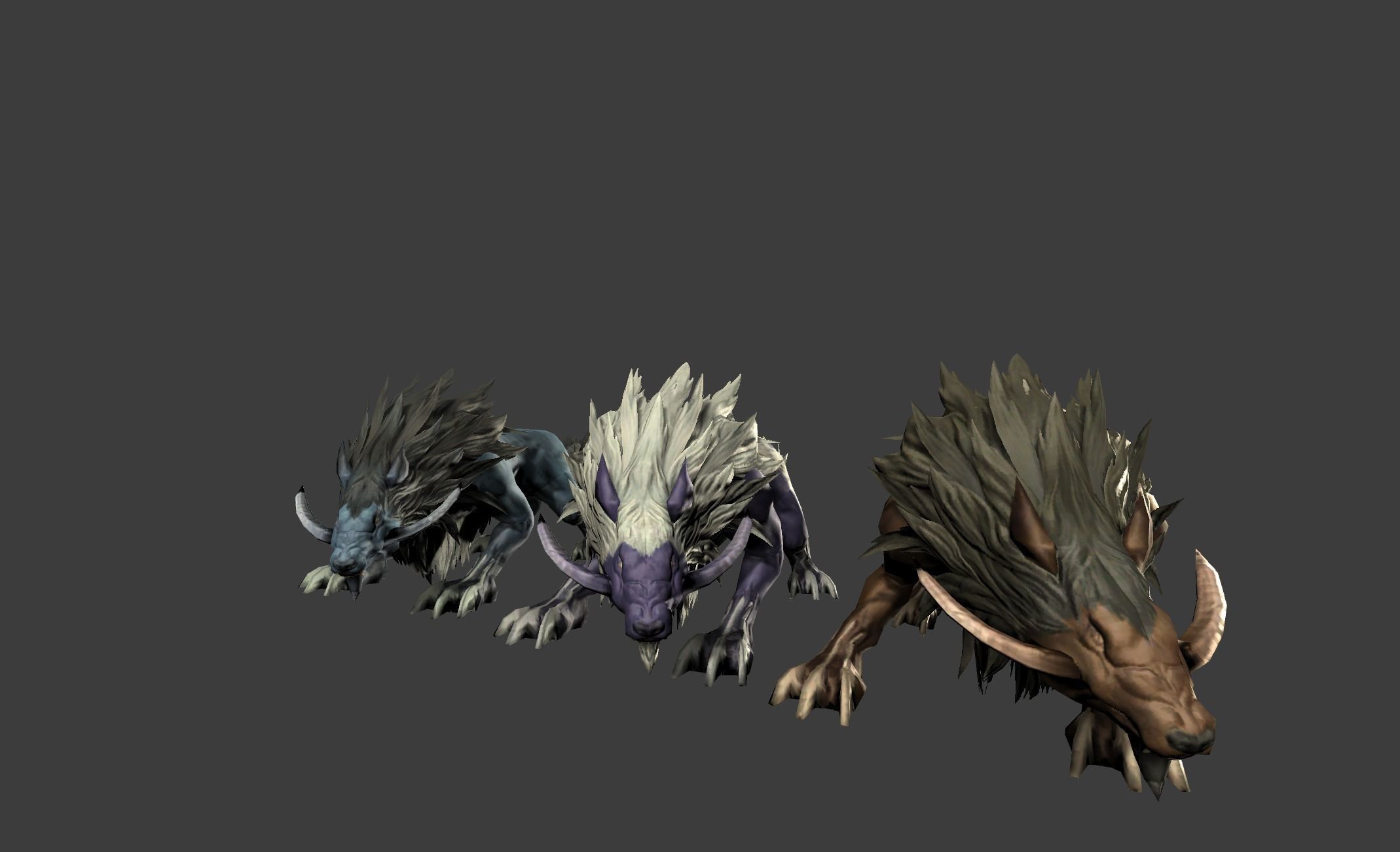 Beast Wolf Mutant Low-poly 3D model_11
