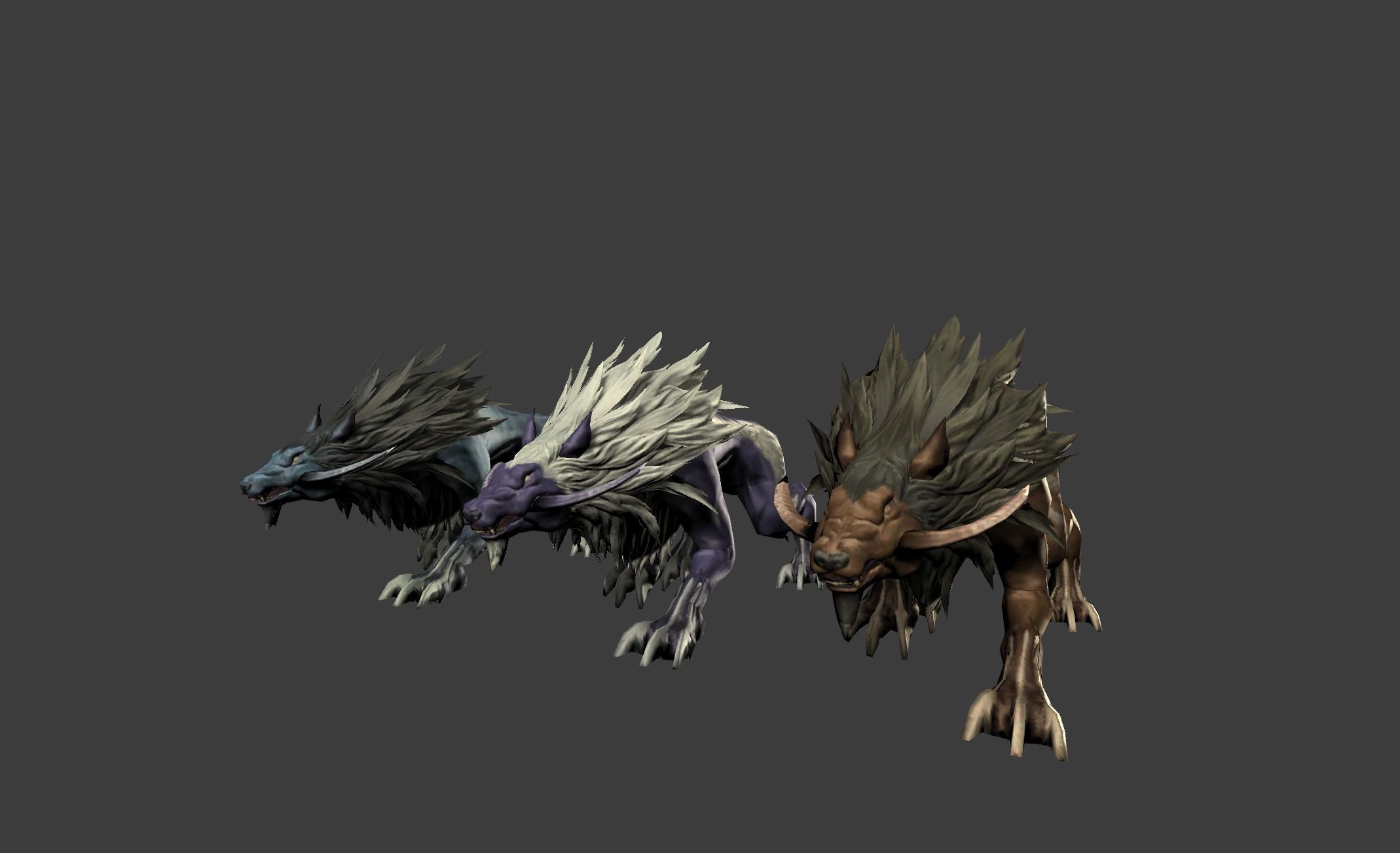 Beast Wolf Mutant Low-poly 3D model_15