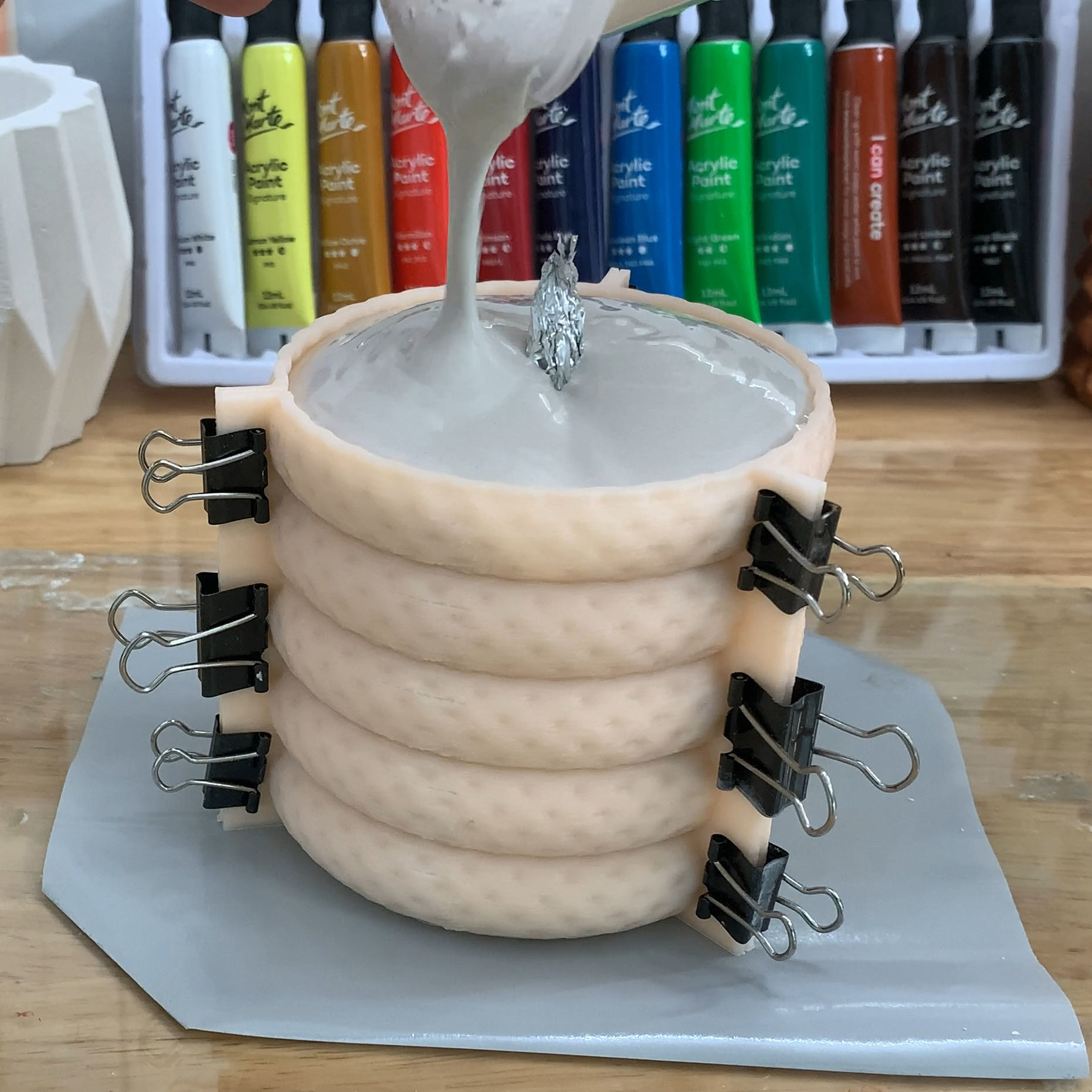 eometric Donut Pot with drainage - 3D print mold 3D print model_2