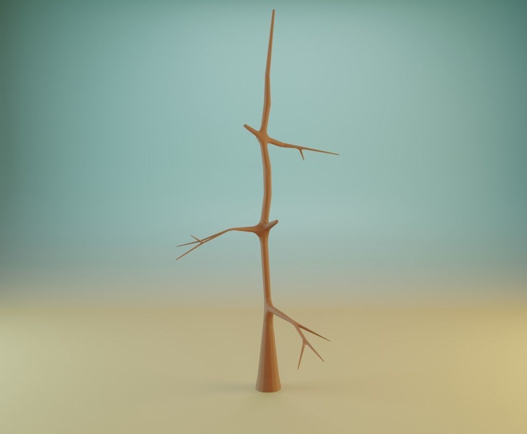 Trees set Low-poly tree with leaves Free low-poly 3D model_8