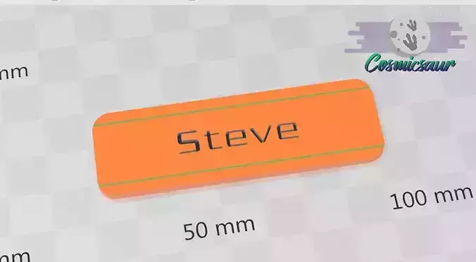 Steve Video Store Name Tag 3D model