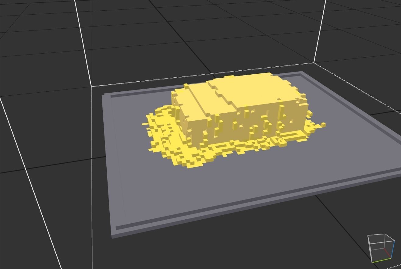 melted butter on a tray Low-poly 3D model_10