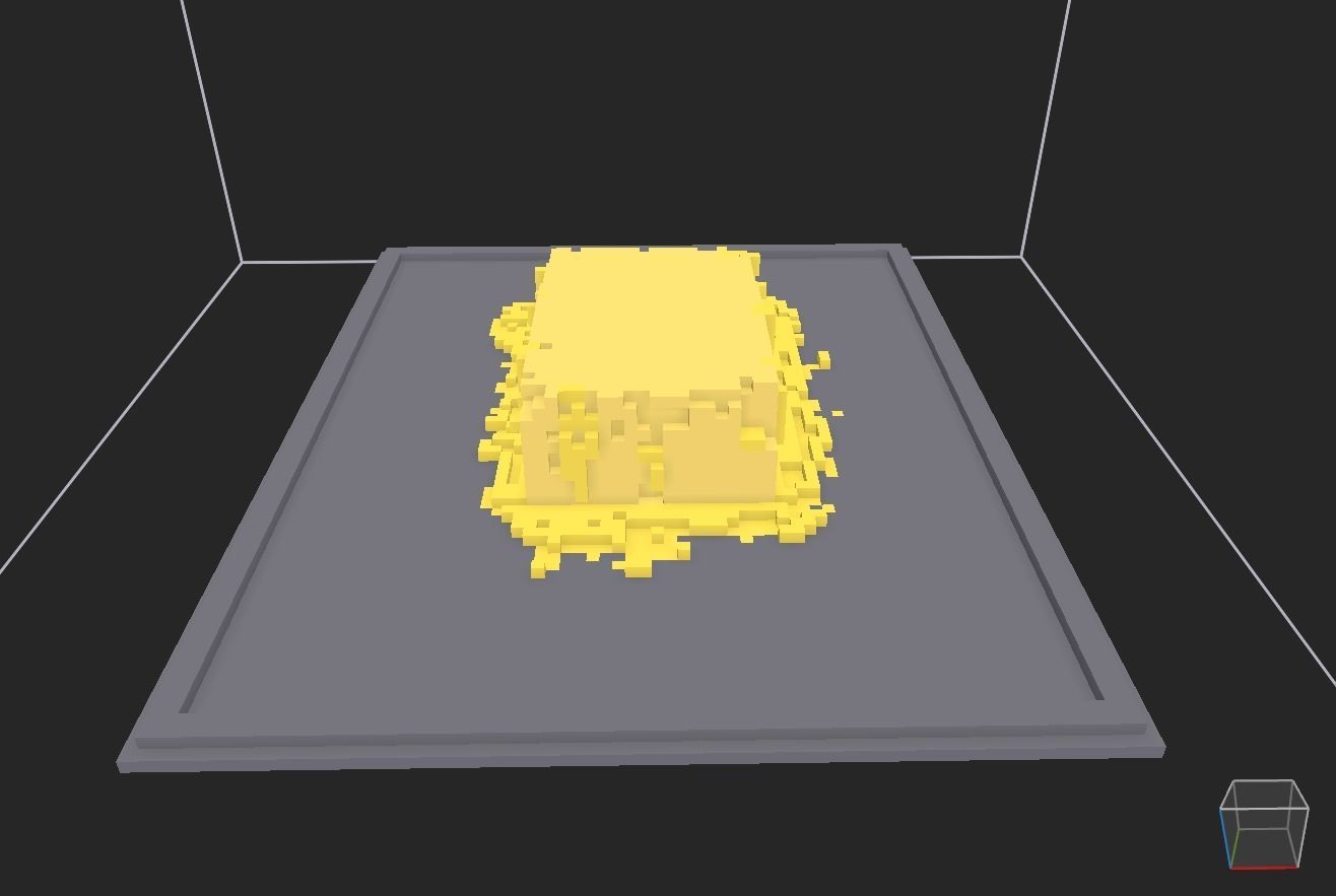 melted butter on a tray Low-poly 3D model_17