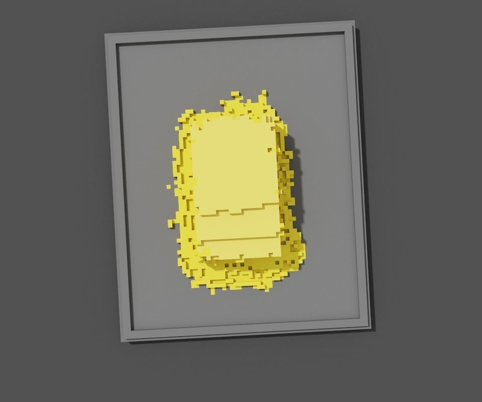 melted butter on a tray Low-poly 3D model_21