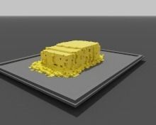 melted butter on a tray Low-poly 3D model_27