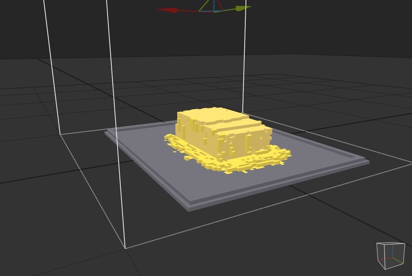 melted butter on a tray Low-poly 3D model_8