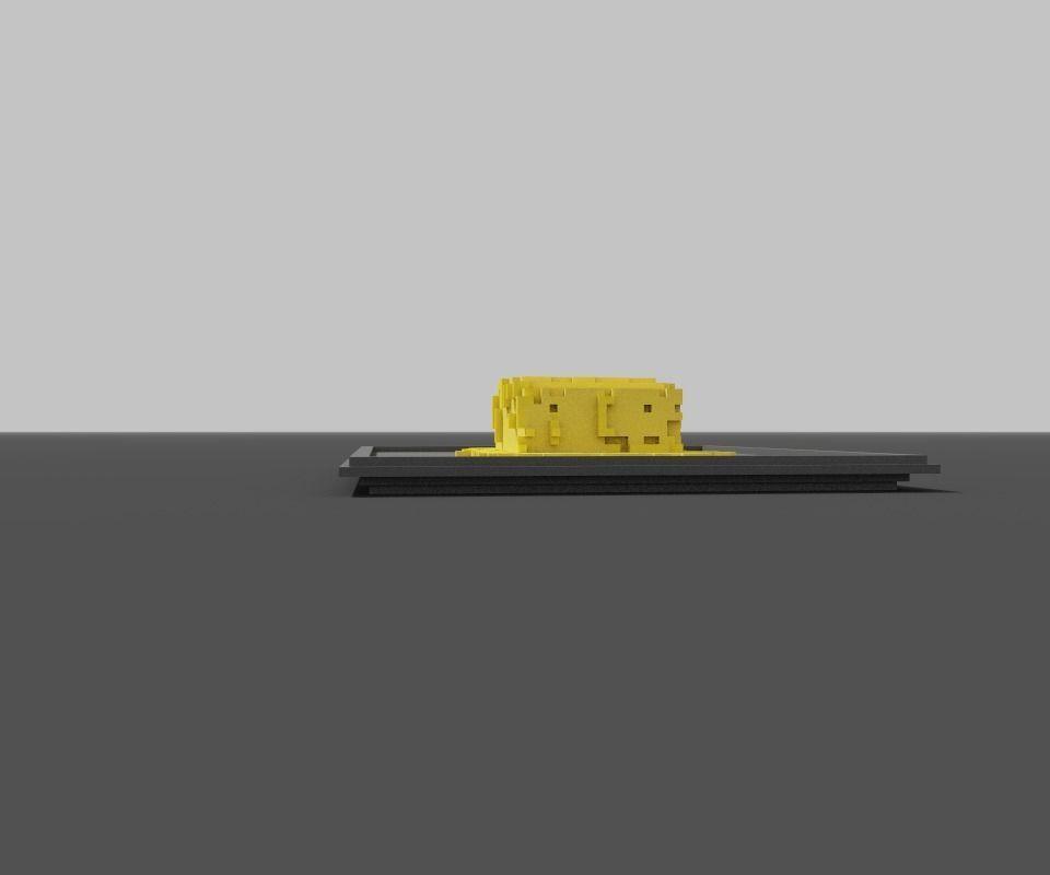 melted butter on a tray Low-poly 3D model_23