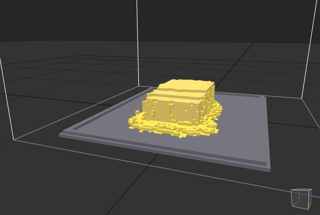 melted butter on a tray Low-poly 3D model_9