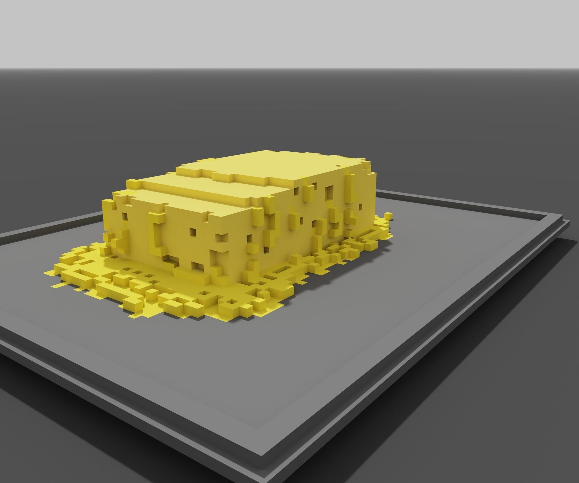 melted butter on a tray Low-poly 3D model_26
