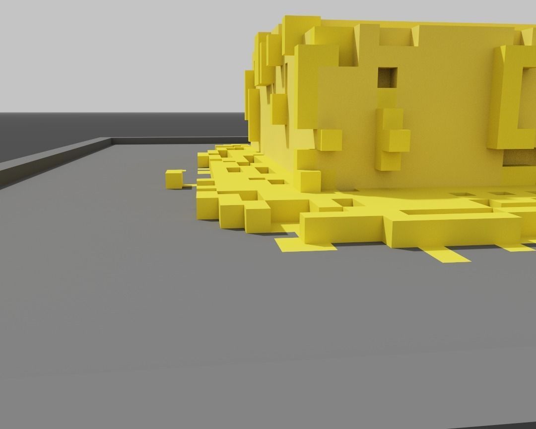 melted butter on a tray Low-poly 3D model_29