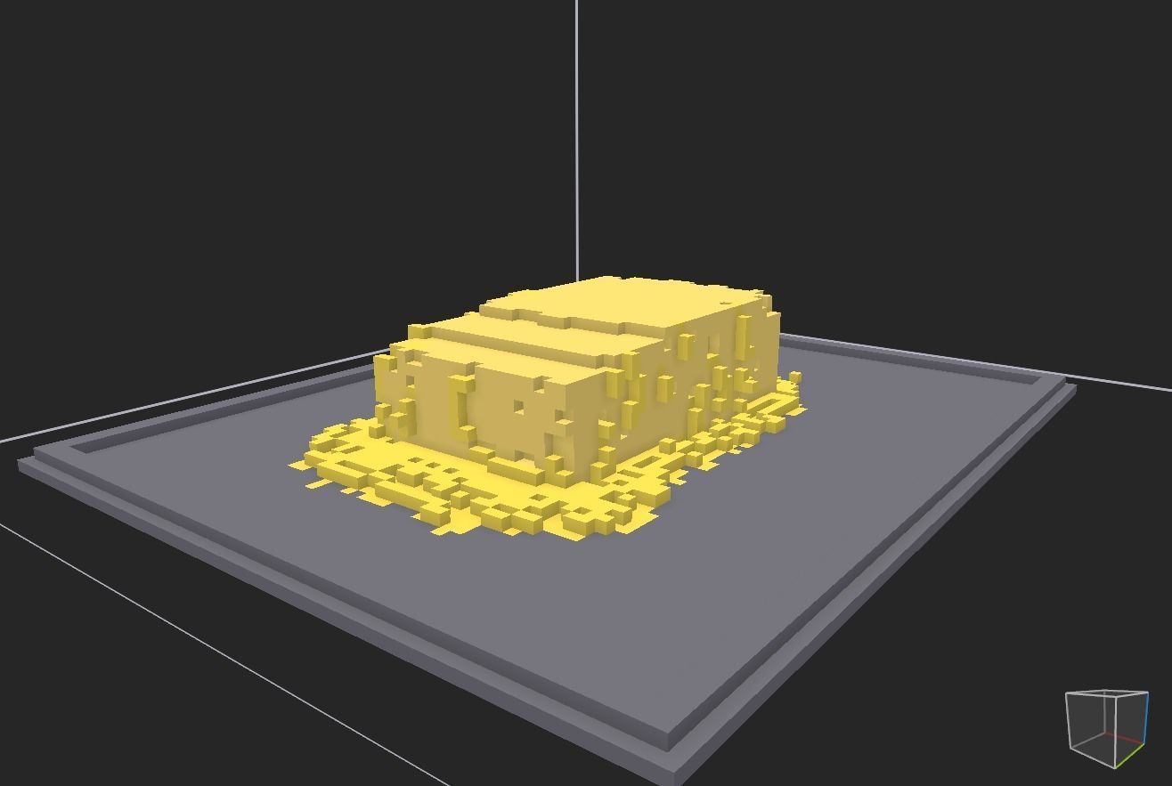 melted butter on a tray Low-poly 3D model_20