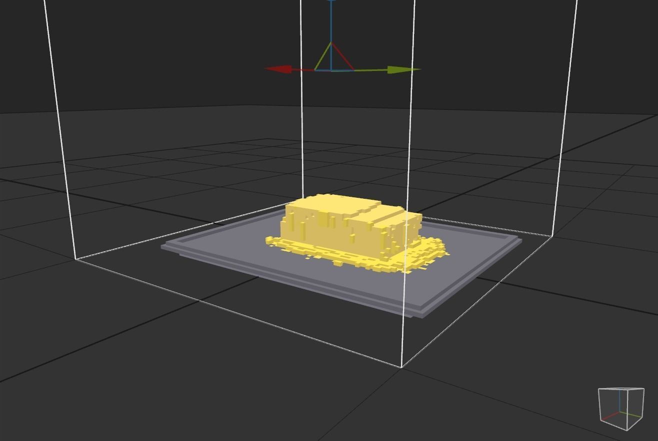 melted butter on a tray Low-poly 3D model_7