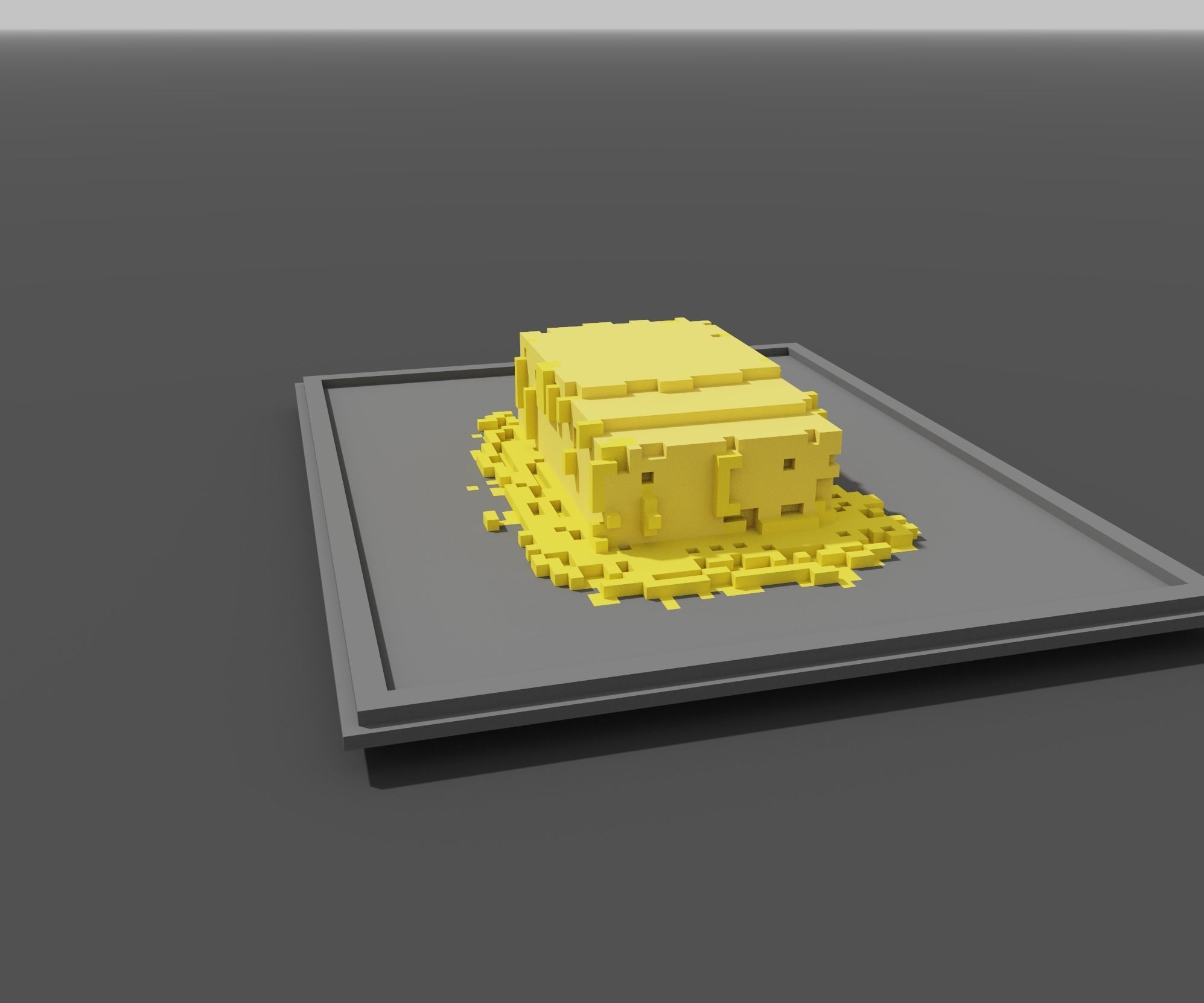 melted butter on a tray Low-poly 3D model_25