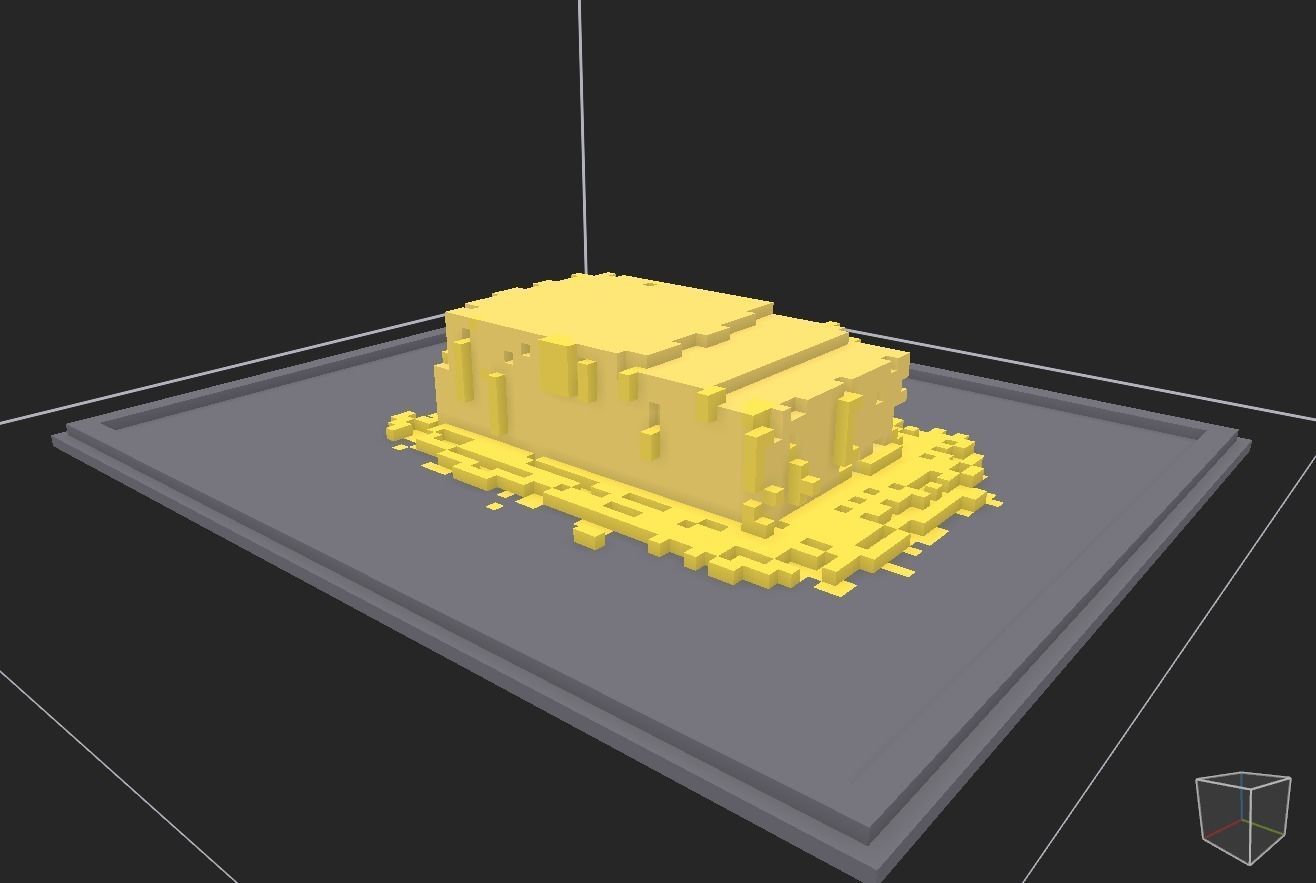 melted butter on a tray Low-poly 3D model_19