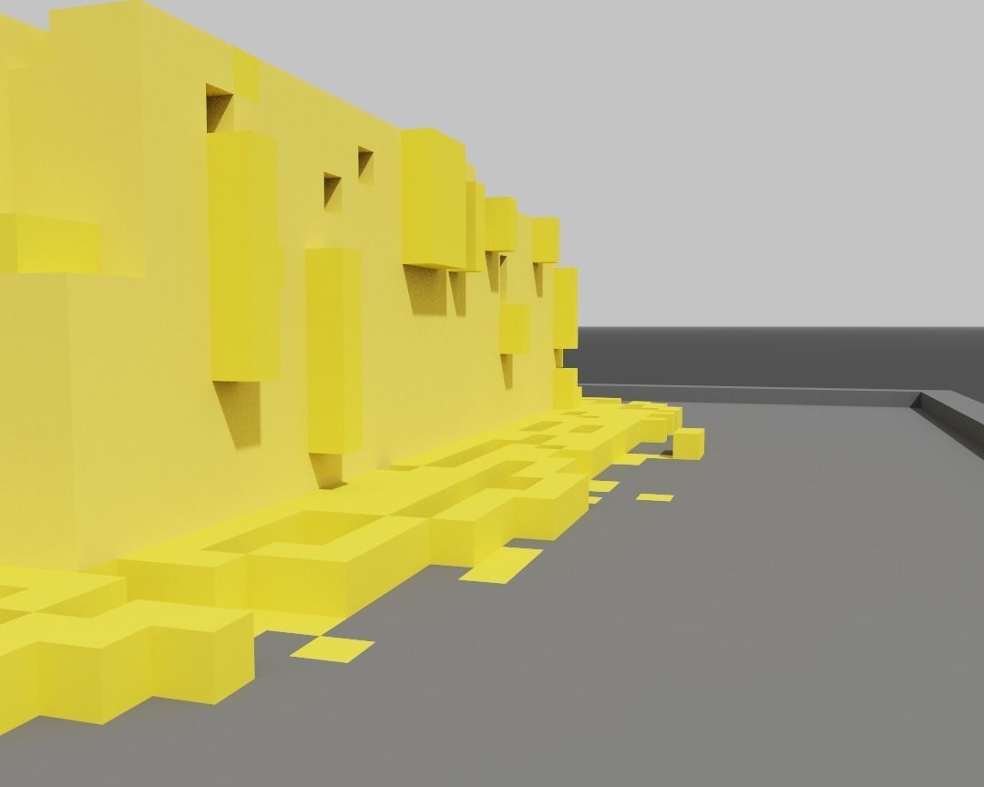 melted butter on a tray Low-poly 3D model_28