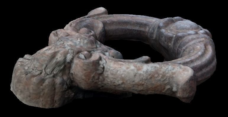 maniglia di un vecchio portone 3D model_4