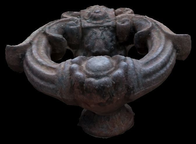 maniglia di un vecchio portone 3D model_1