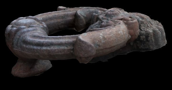 maniglia di un vecchio portone 3D model_2