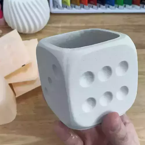 Dice Succulent Planter mold - 3D mold printing