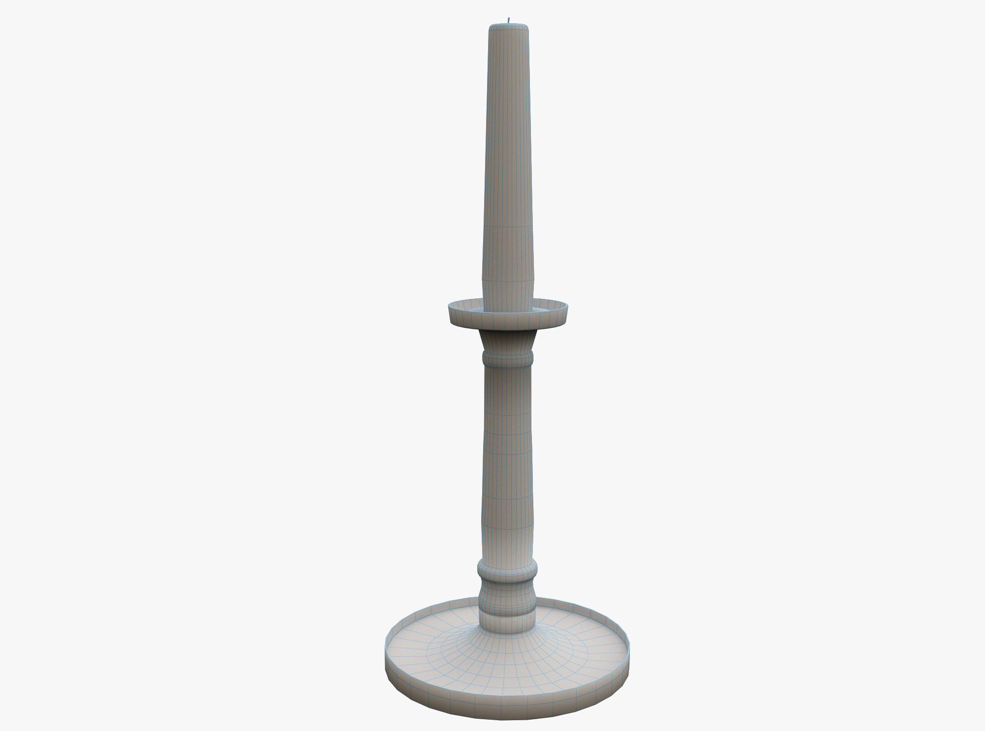 Candle Holder Low-poly 3D model_3