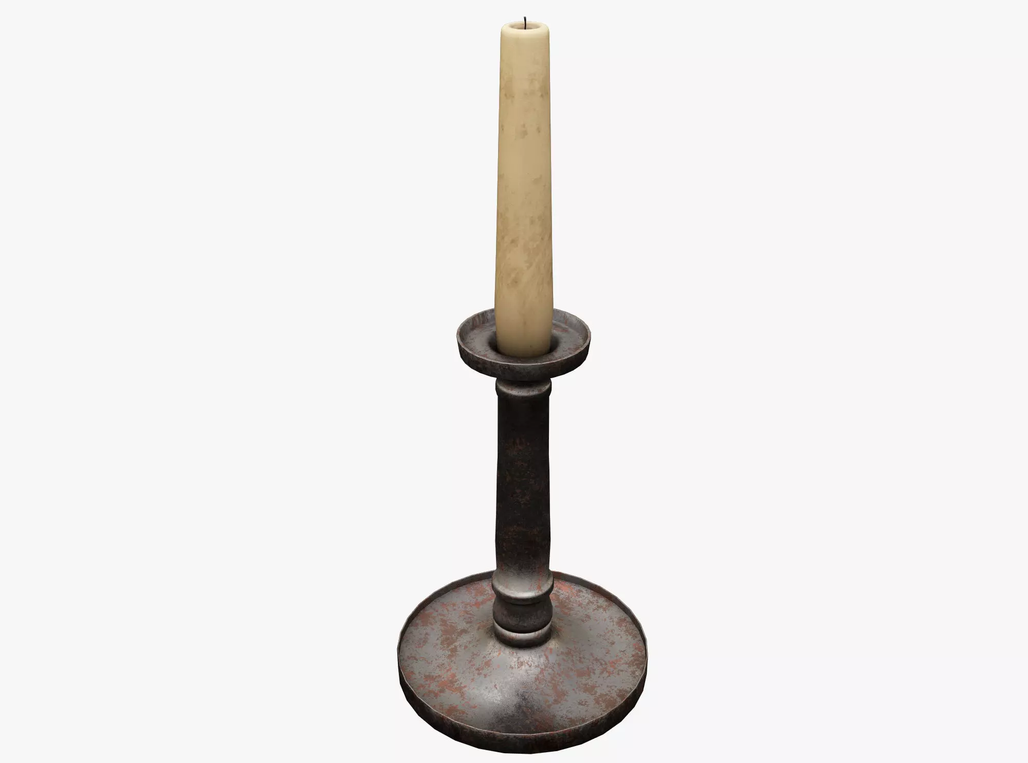 Candle Holder Low-poly 3D model_0