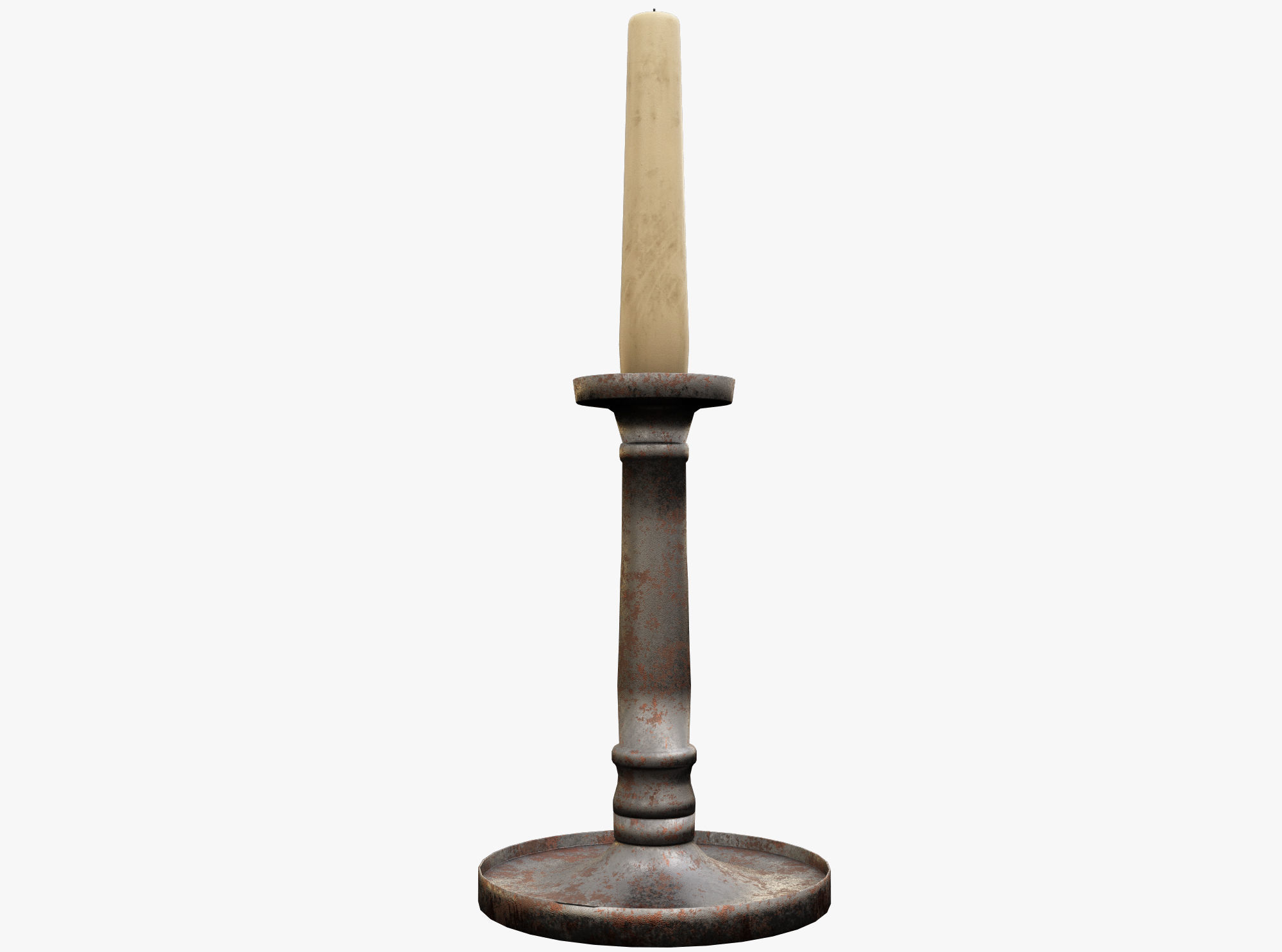 Candle Holder Low-poly 3D model_1
