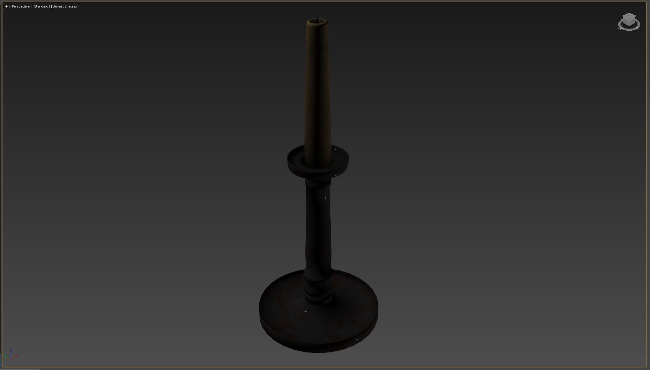 Candle Holder Low-poly 3D model_4